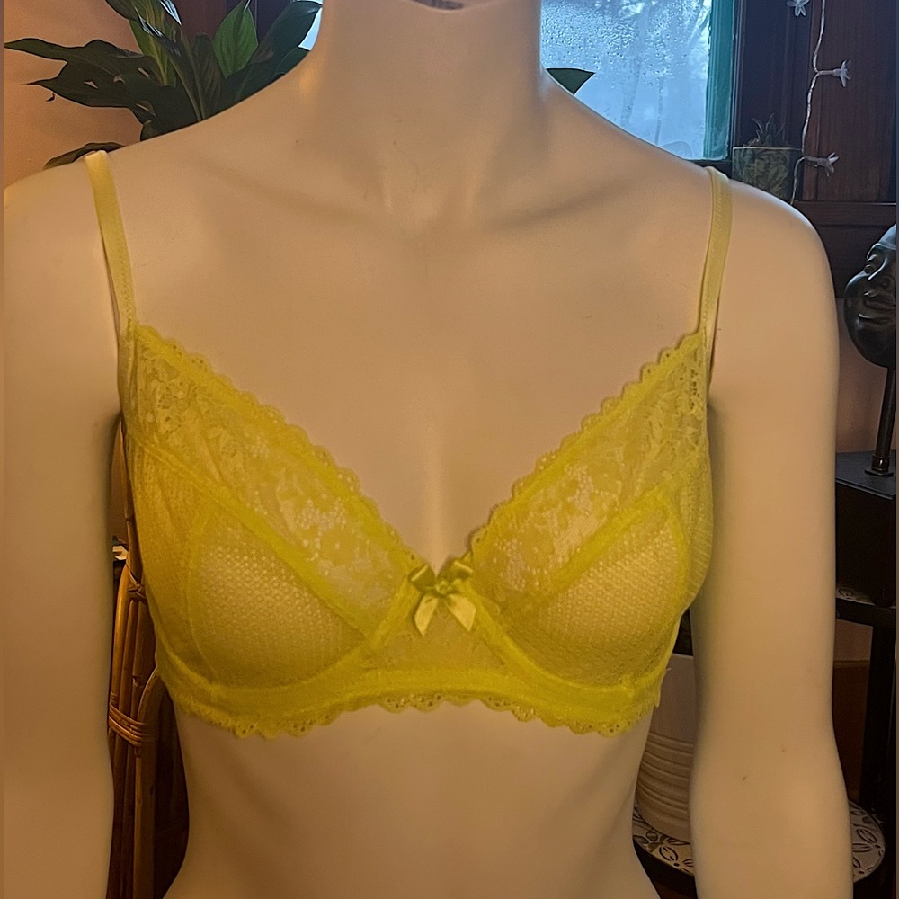 Savage X Fenty neon yellow bra